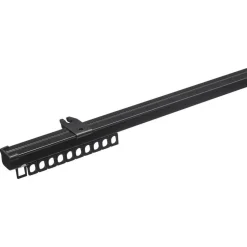 Gordijnrailset 150 cm Zwart Metaal
