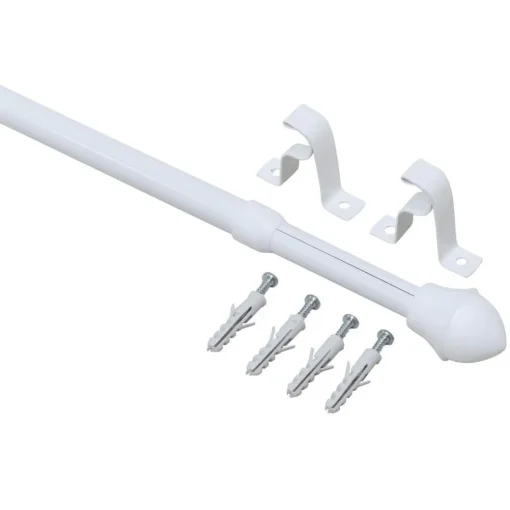 Gordijnroede 160-305 cm Wit Metalen - Ø13mmn