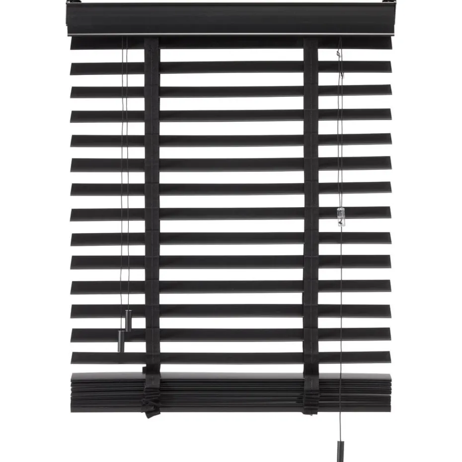 Houtlook Jaloezie Ravi Zwart 50mm 100x175 cm