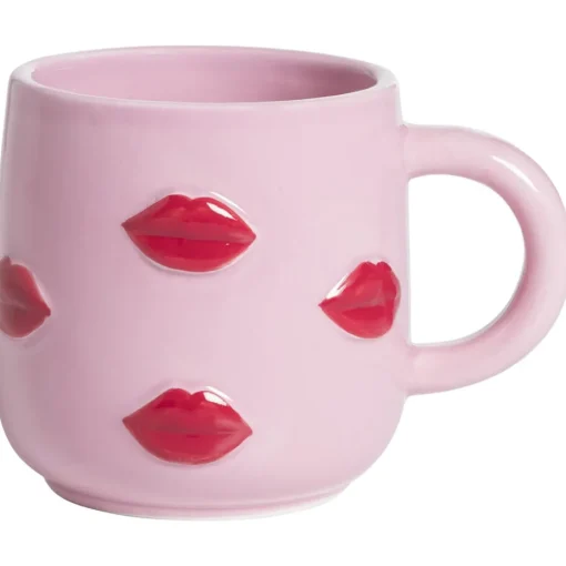 Mok Met Oor Lippen Roze 350ml