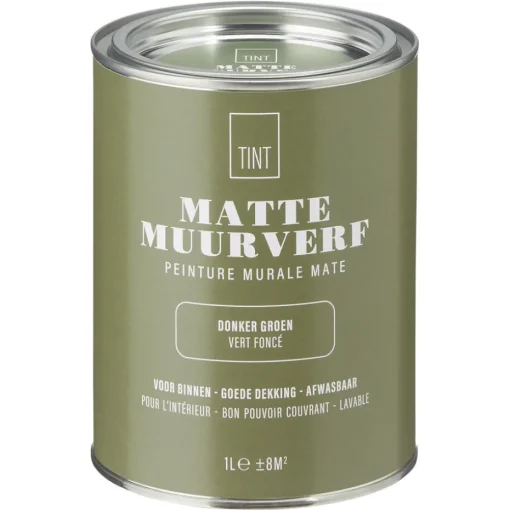 Muurverf Mat Donker Groen 1 l