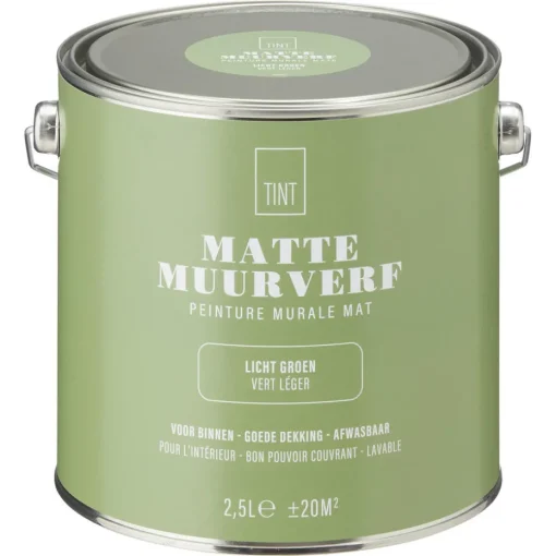 Muurverf Mat Licht Groen 2.5 l