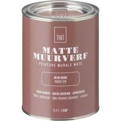 Muurverf Mat Wijn Rood 1 l