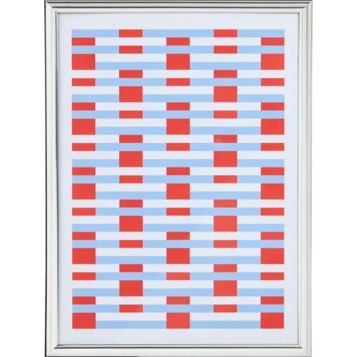 Poster Grafisch Stripes Zilver 35x60 cm